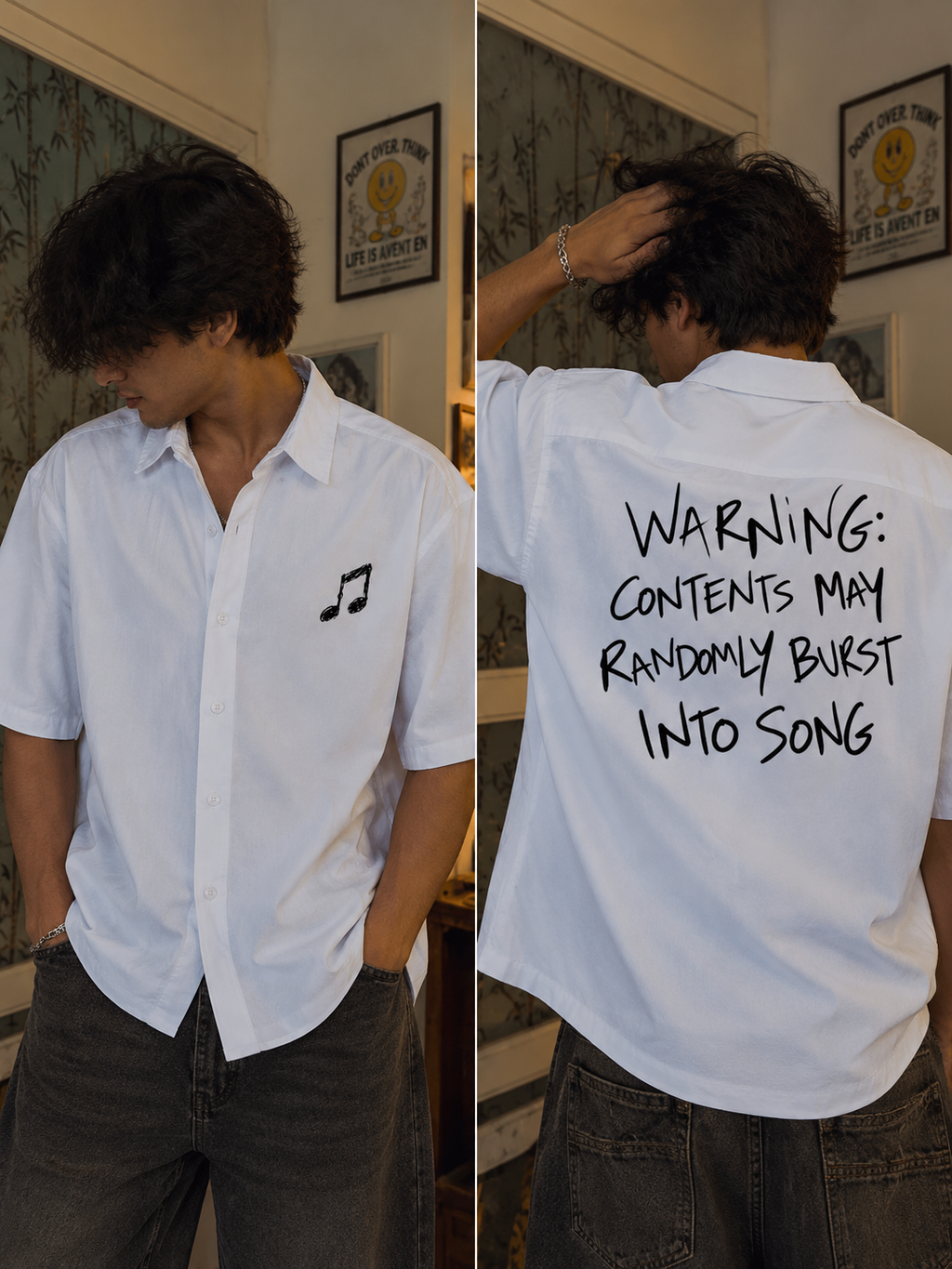 Music Warning Unisex Oversized Shirt
