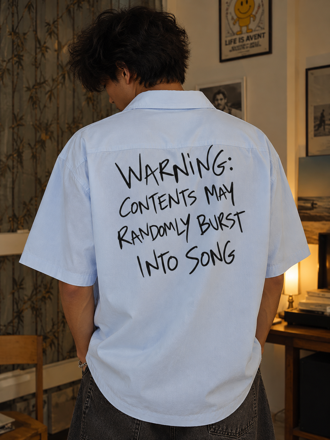 Music Warning Unisex Oversized Shirt