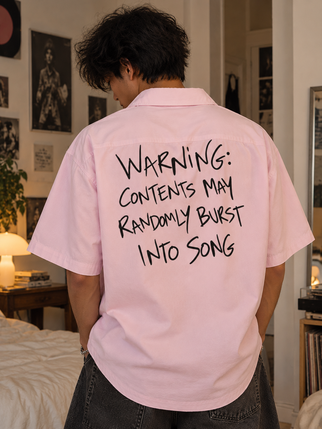 Music Warning Unisex Oversized Shirt
