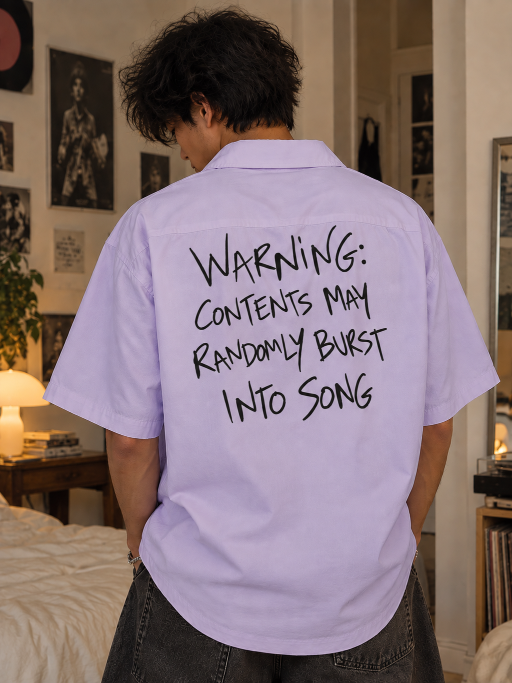 Music Warning Unisex Oversized Shirt