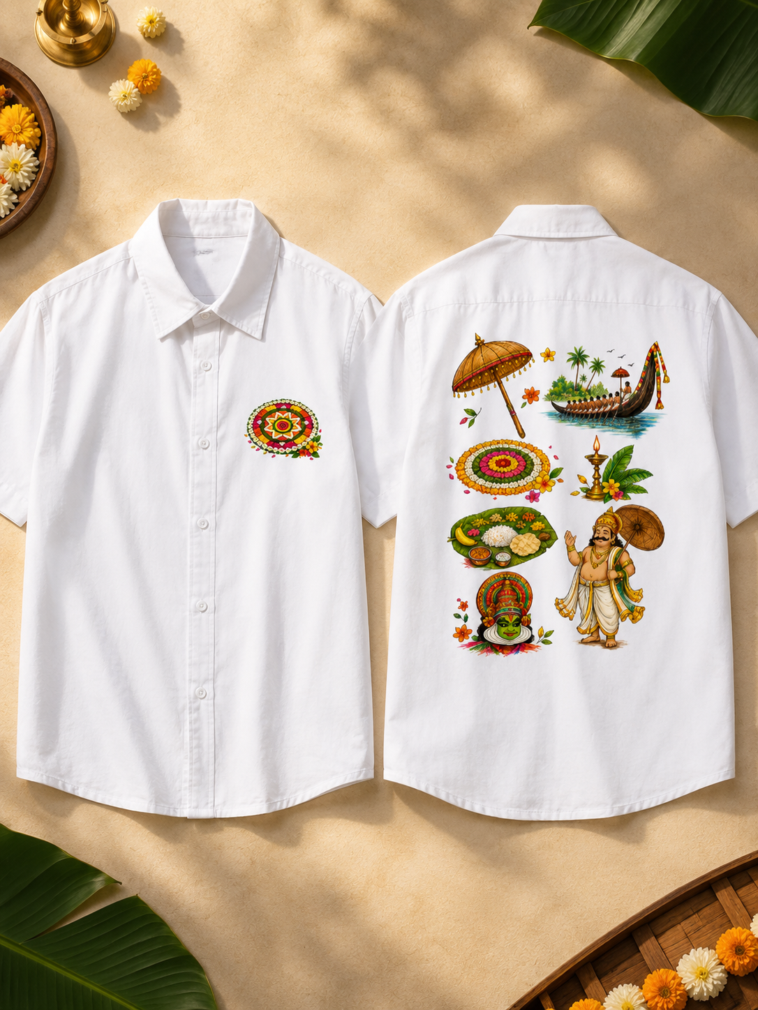 Onam Pookalam Oversized Shirt