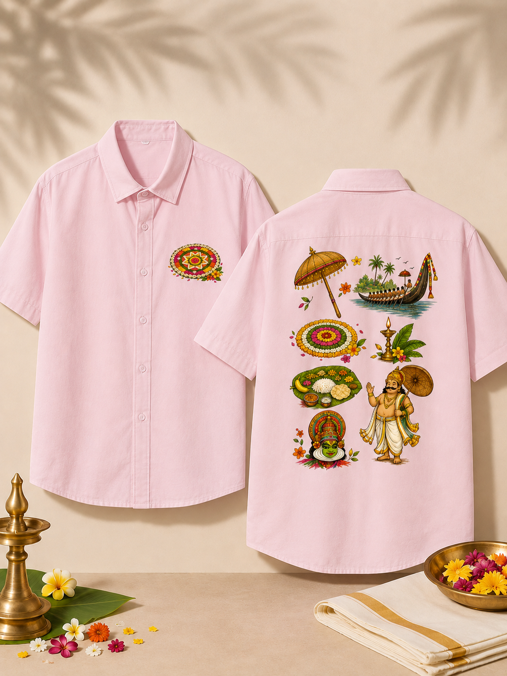 Onam Pookalam Oversized Shirt