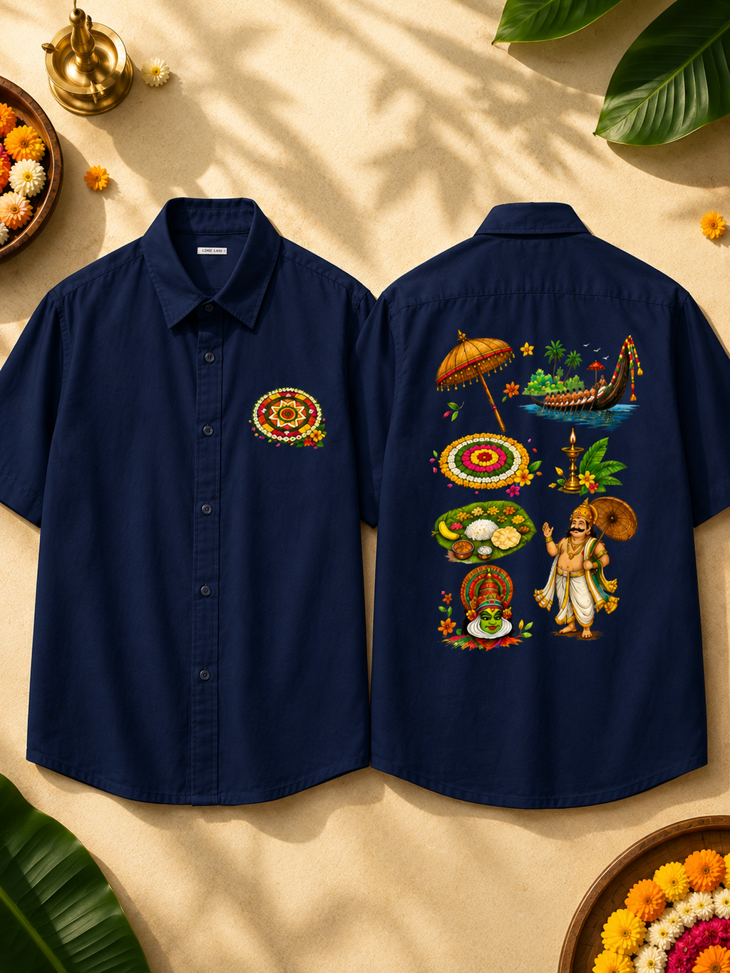Onam Pookalam Oversized Shirt