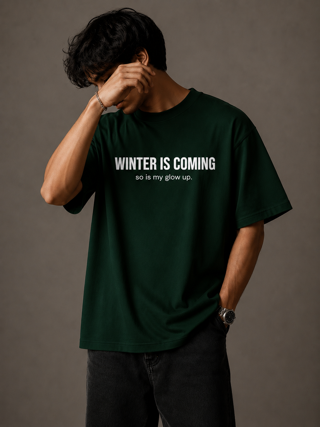Winter Is Coming Oversized Heavyweight T-Shirt