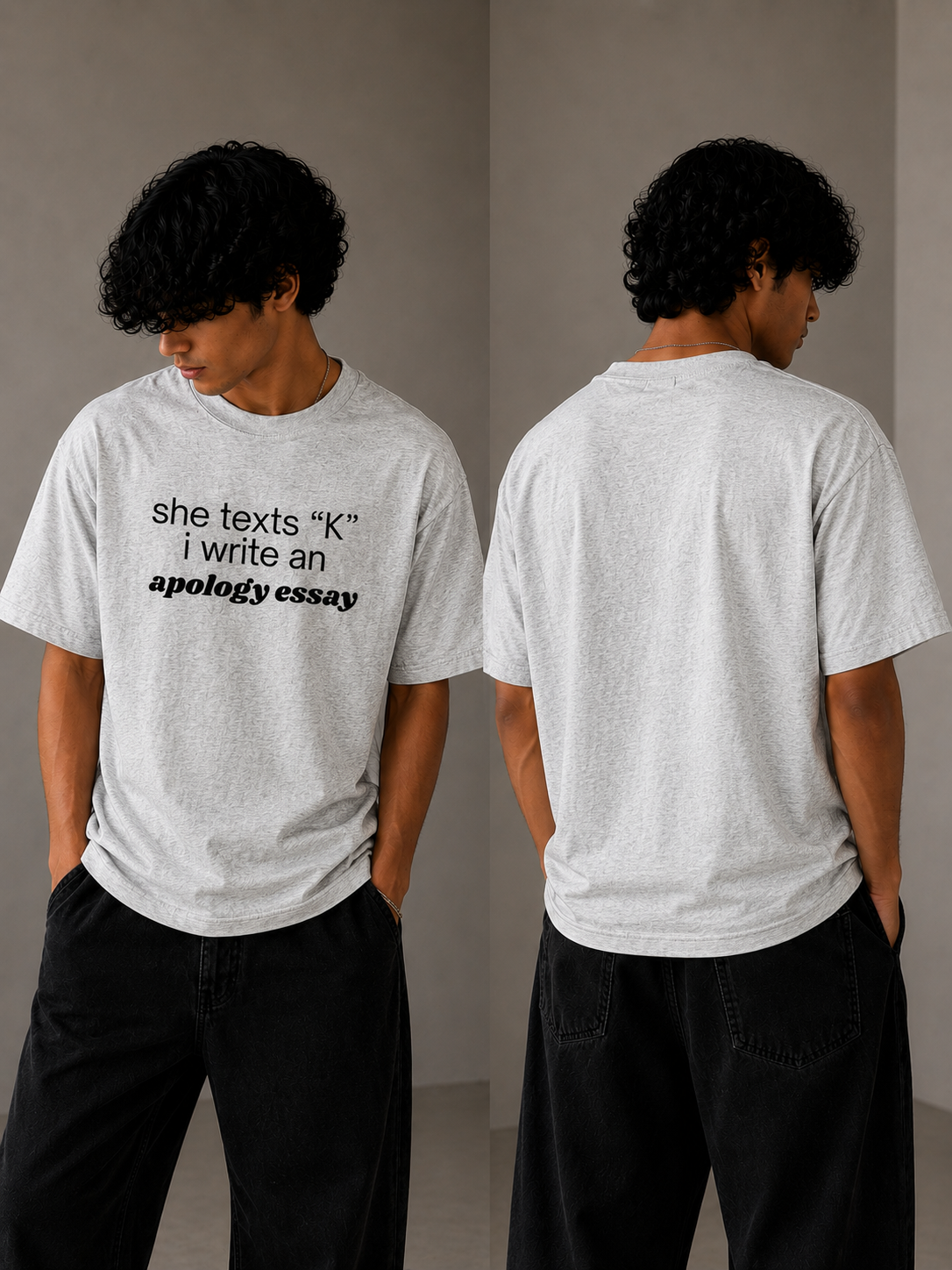 Apology Essay Oversized T-Shirt