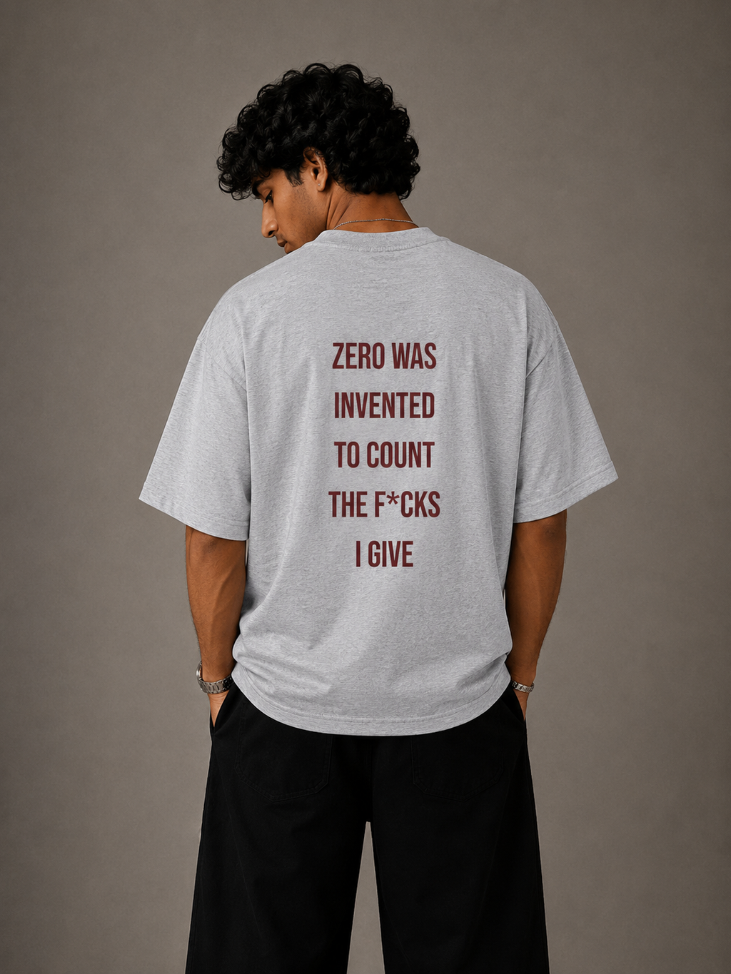 Zero Was Invented Oversized Heavyweight T-Shirt