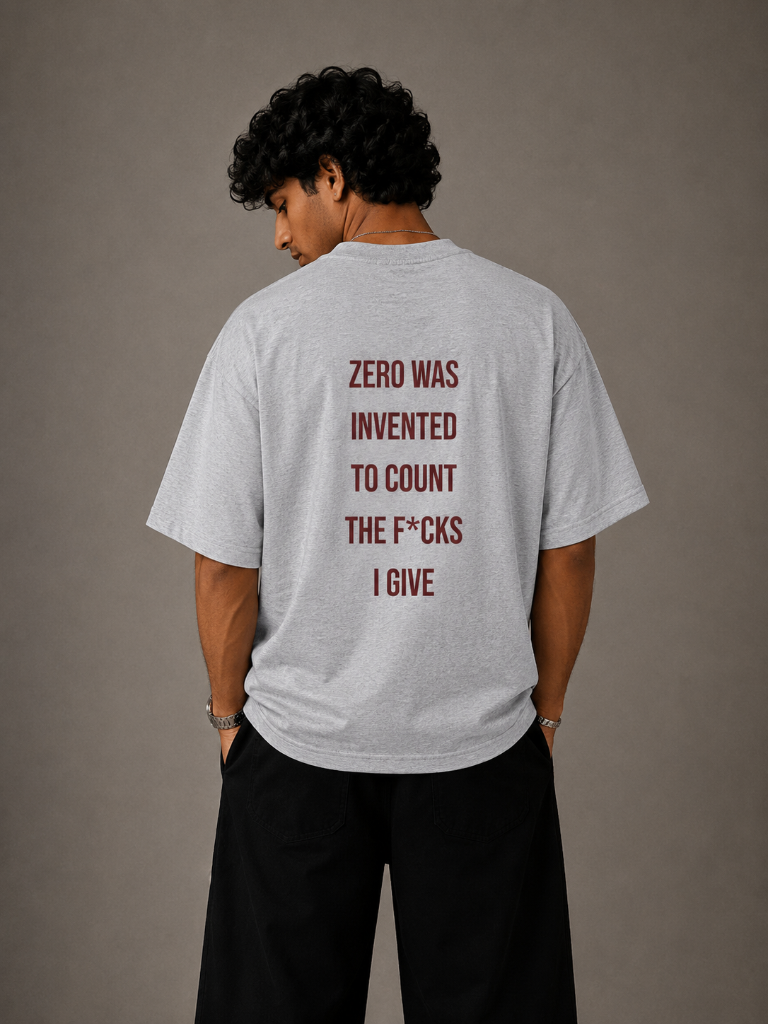 Zero Was Invented Oversized Heavyweight T-Shirt