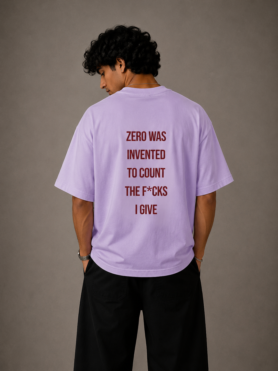 Zero Was Invented Oversized Heavyweight T-Shirt