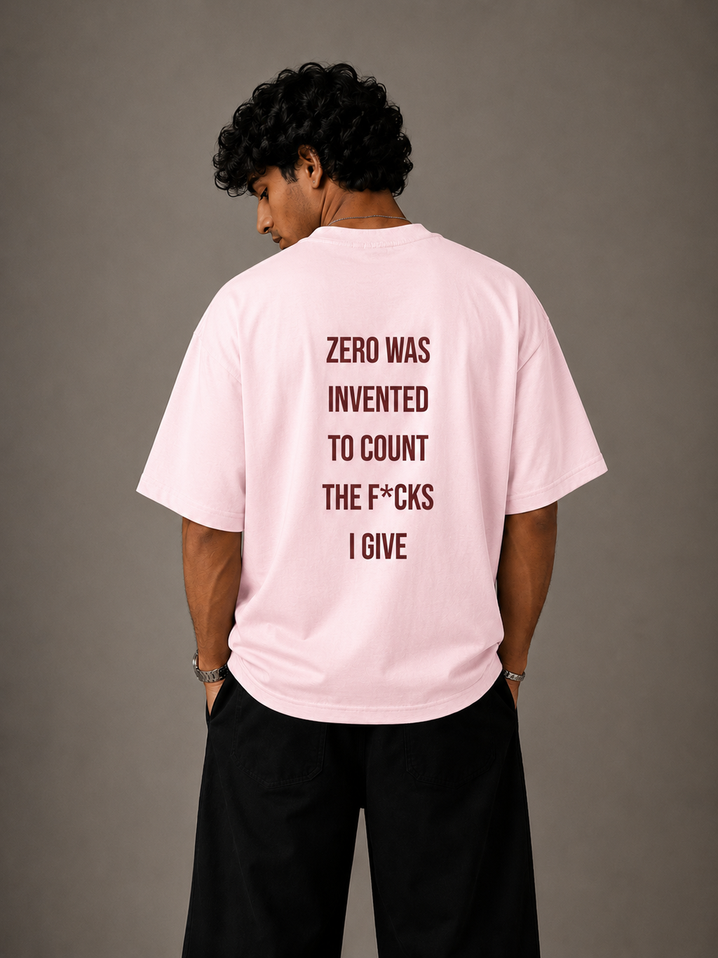Zero Was Invented Oversized Heavyweight T-Shirt