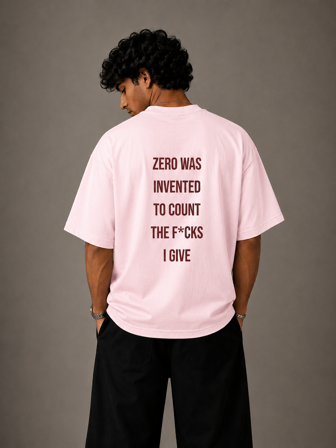 Zero Was Invented Oversized Heavyweight T-Shirt