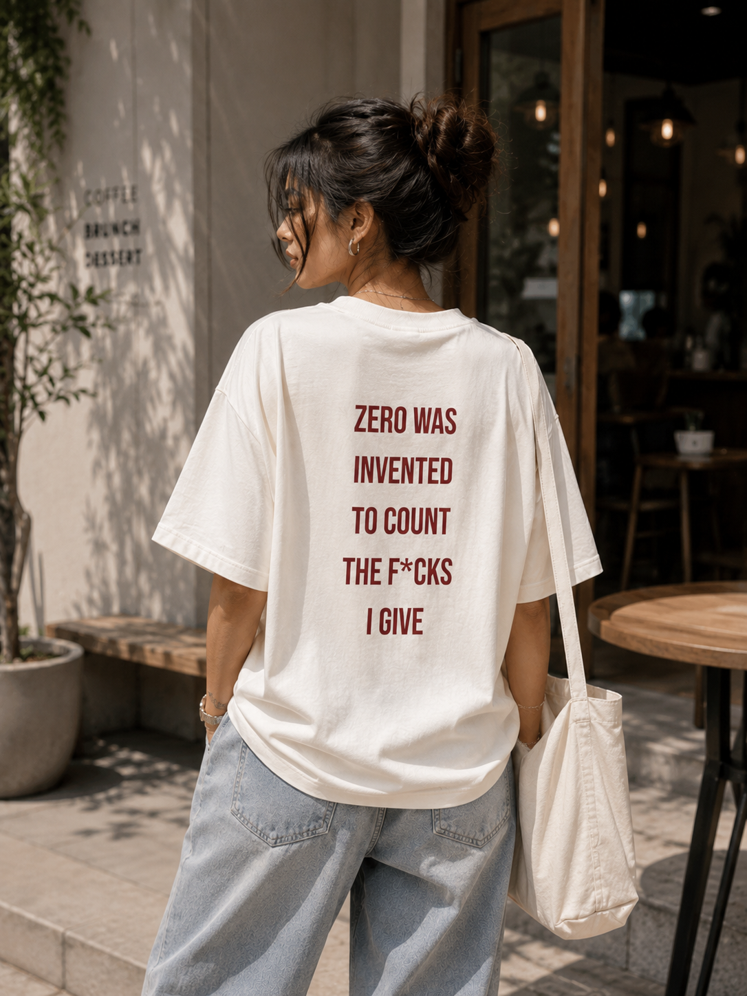 Zero Was Invented - Women's Oversized Heavyweight T-Shirt