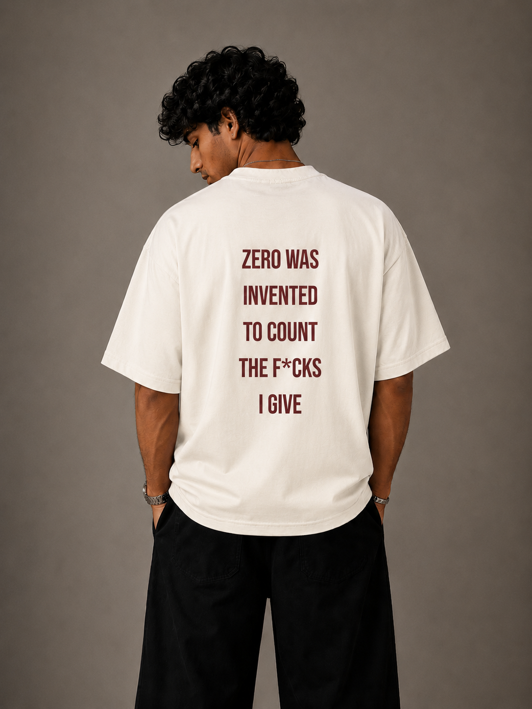 Zero Was Invented Oversized Heavyweight T-Shirt