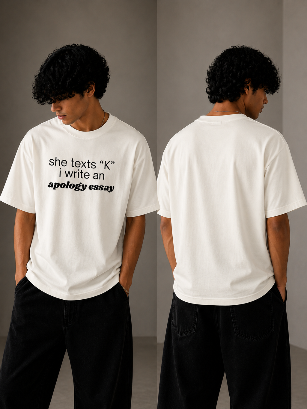 Apology Essay Oversized T-Shirt