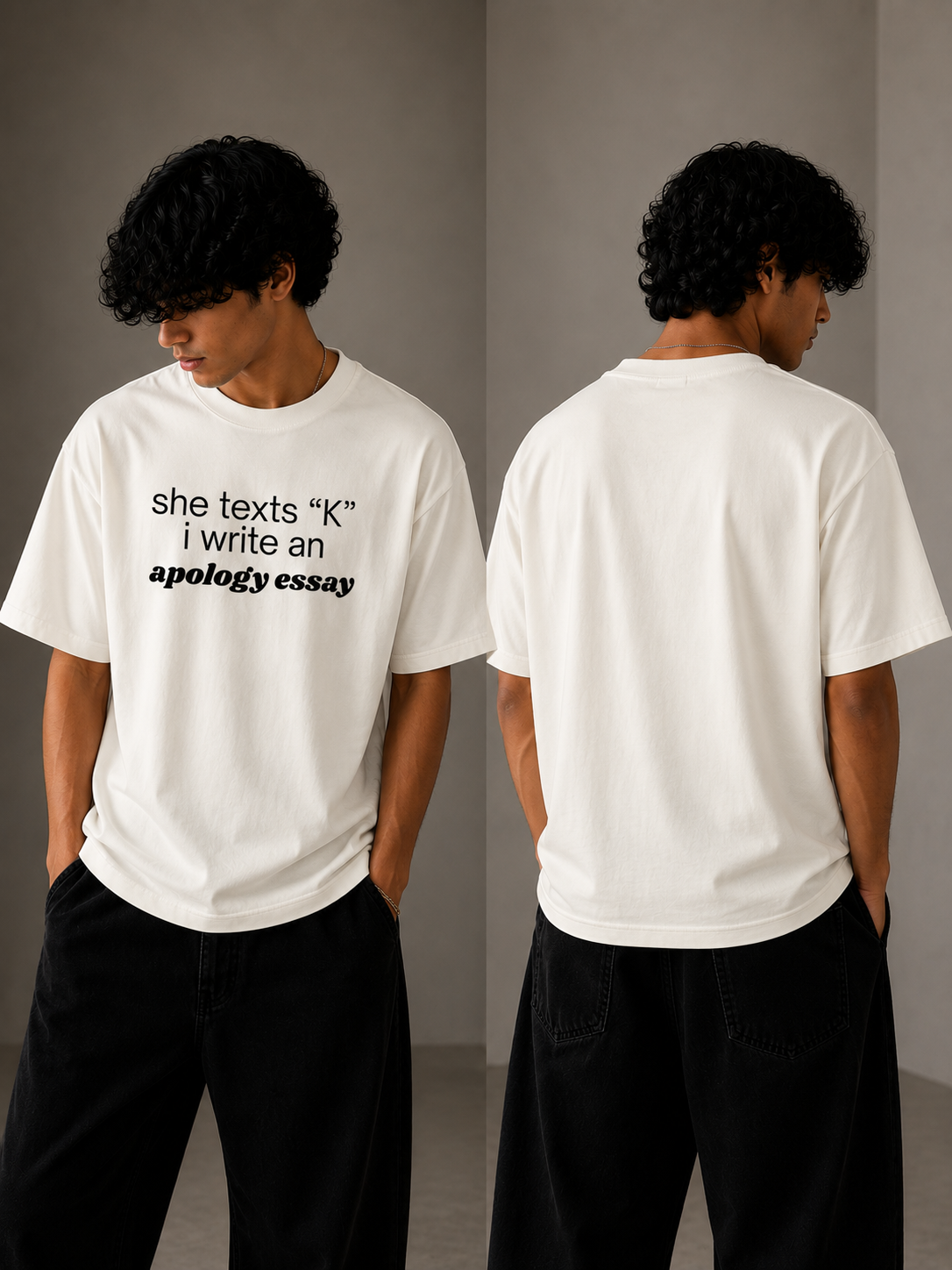 Apology Essay Oversized T-Shirt