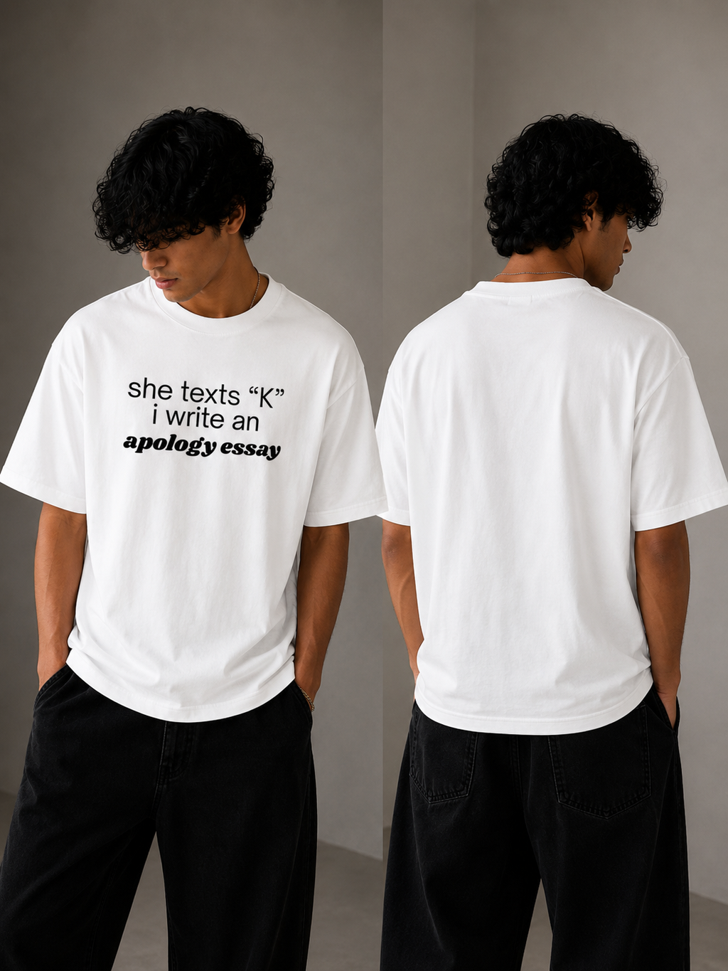 Apology Essay Oversized T-Shirt