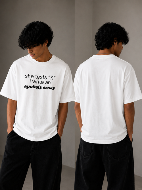 Apology Essay Oversized T-Shirt