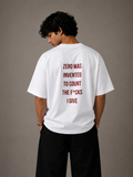 Zero Was Invented Oversized Heavyweight T-Shirt