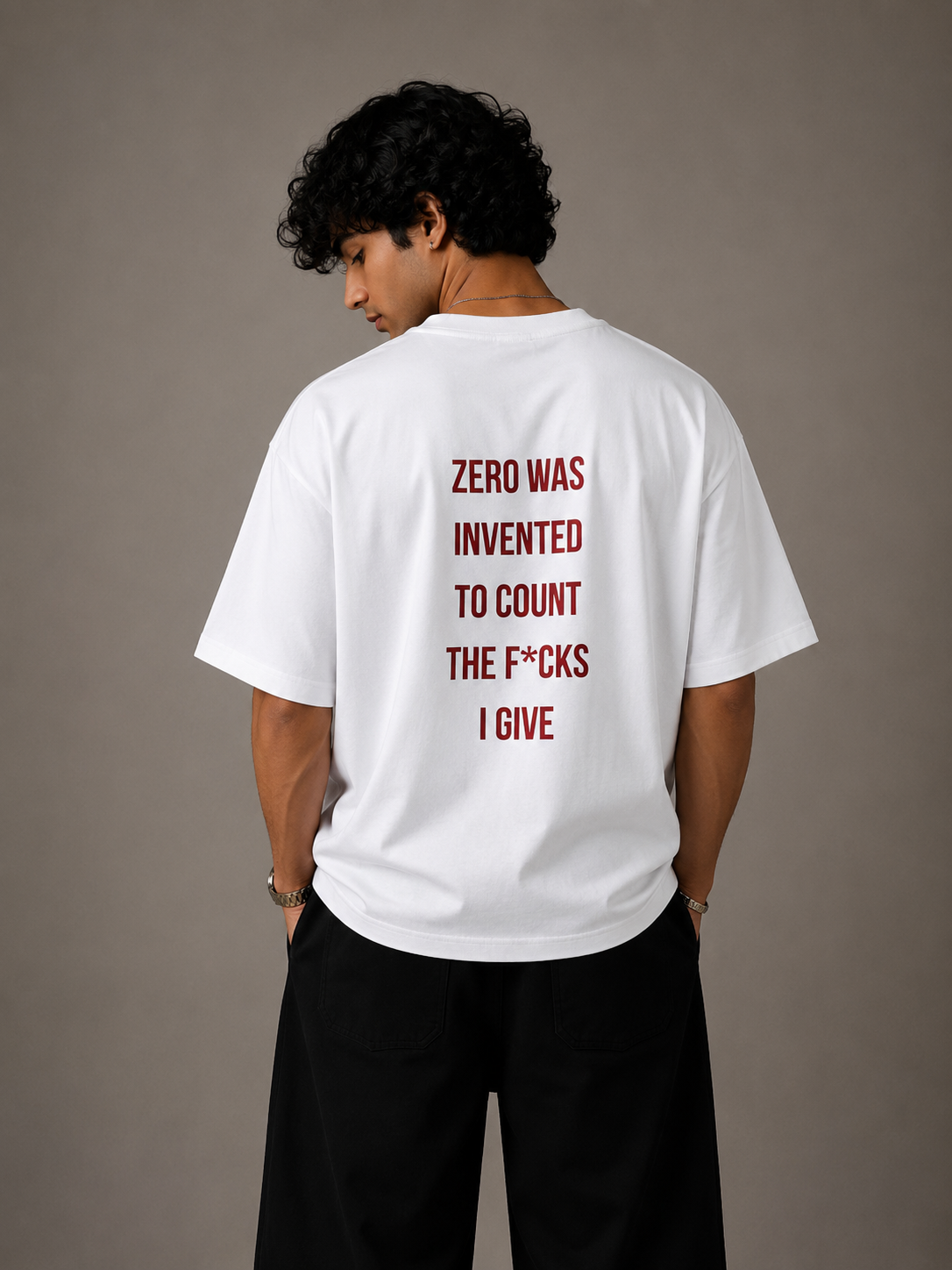 Zero Was Invented Oversized Heavyweight T-Shirt